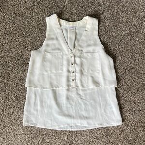 Women's Sleeveless White Blouse